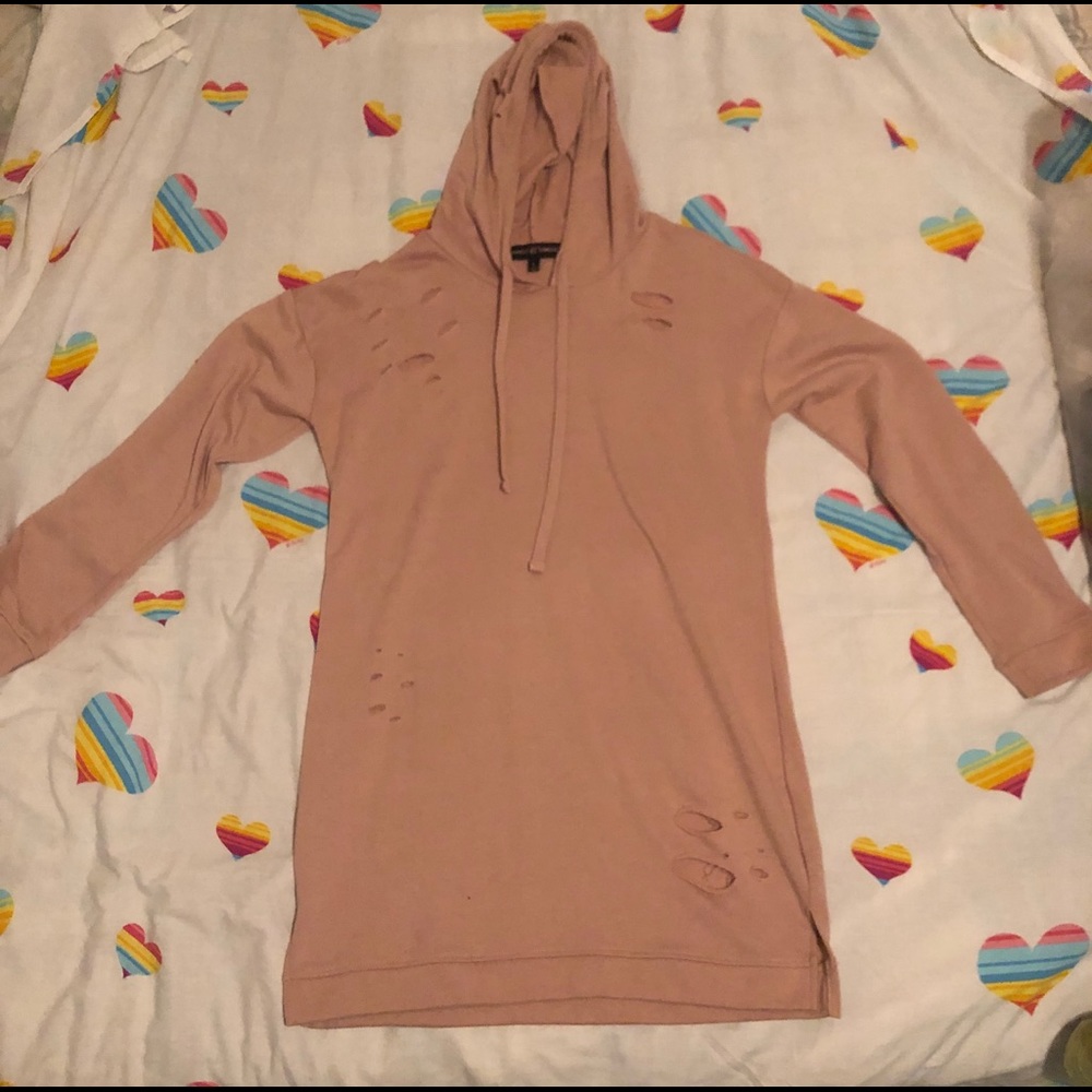 Long Blush Hoodie